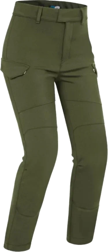 PMJ Sidney Ladies Cargo Jeans - Army Green, Green