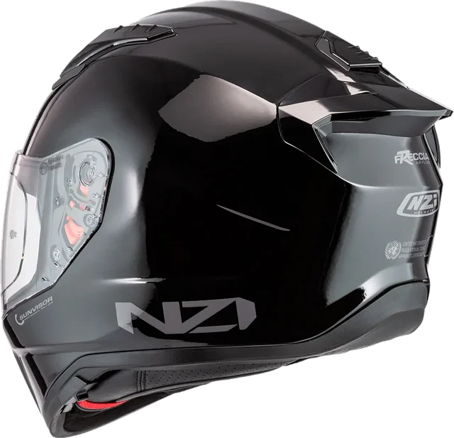 Nzi Freccio Duo Solid Noveau Clear+tinted Full Face Helmet, Black