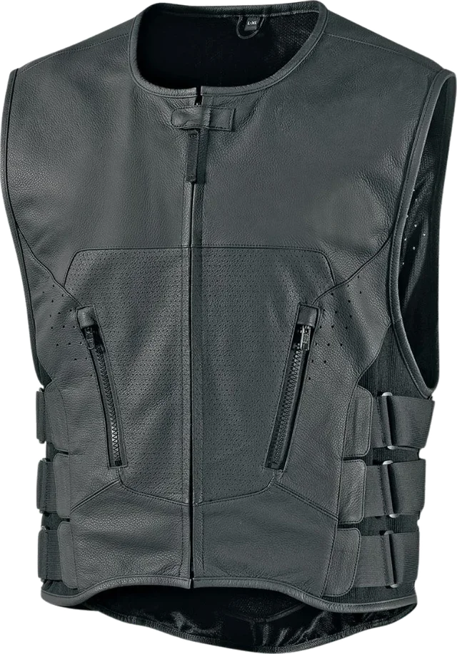 Icon Regulator D30 Stripped Vest (Black), black