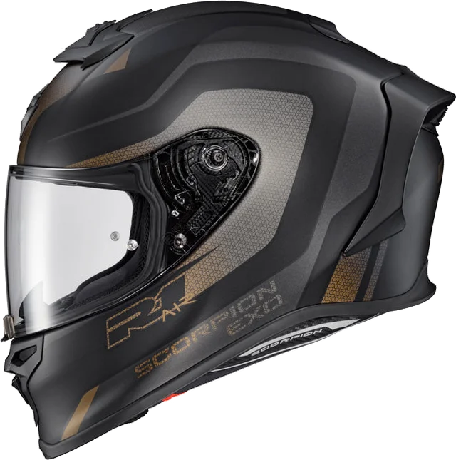 Scorpion EXO-R1 Air Hive Full Face Helmet (Black/Gold), Black Gold