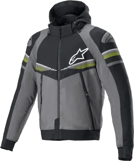 Alpinestars Sektor V2 Tech Hoodie Tar Grey Black Yellow Fluo, Tar Grey Black Yellow Fluo