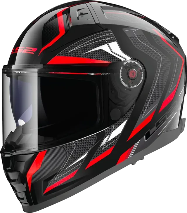 LS2 Vector II Helmet Alizer Gloss Black/ White/ Red