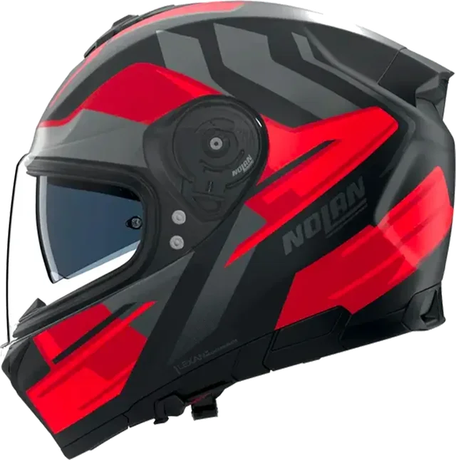 Nolan N80-8 Helmet Trittico 357 Black/Red/Anthracite Matt