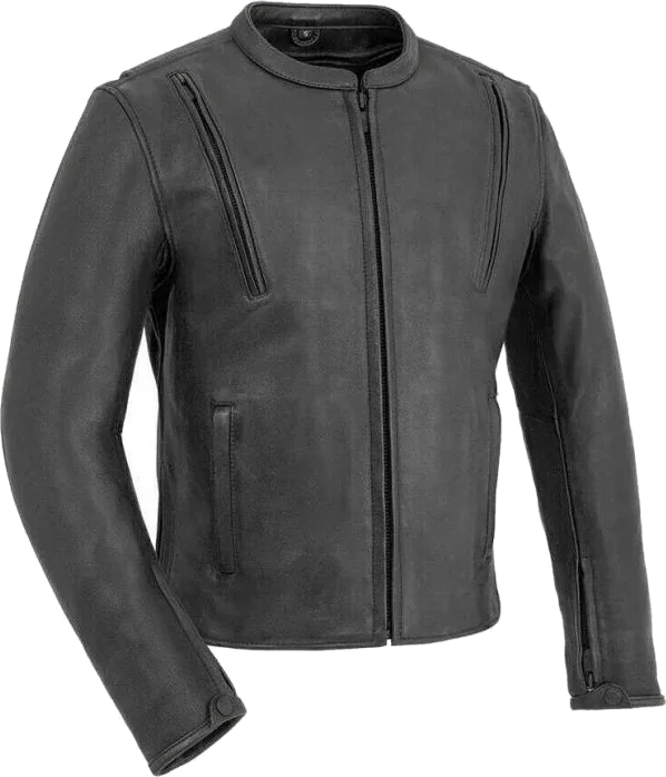 First Manufacturing Revolt Motorcycle Leather Jacket, Black