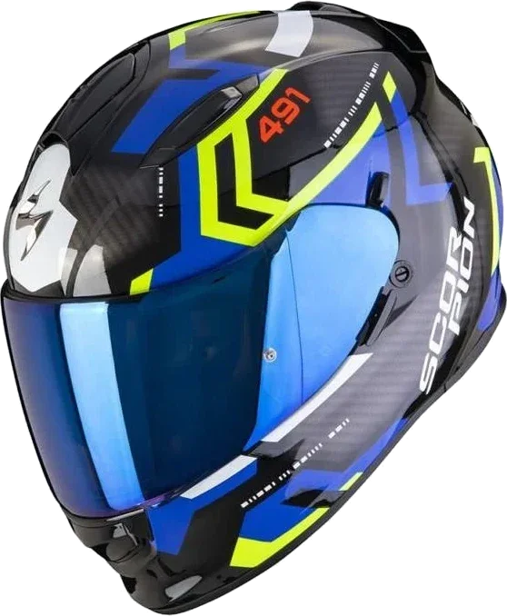 Scorpion EXO 491 Spin Black / Blue / Yellow, Black / Blue / Fluo Yellow