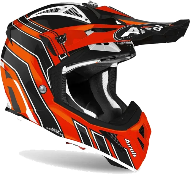 Airoh Aviator Ace Art Motocross Helmet, Orange Gloss