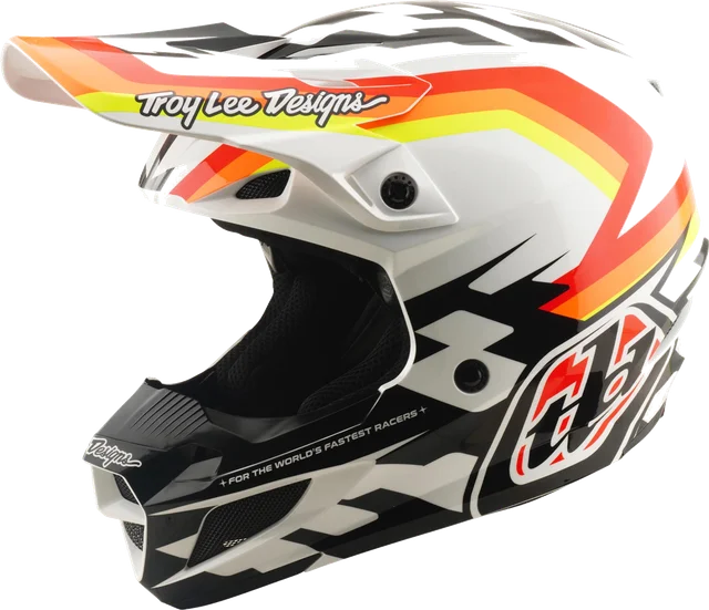 Troy Lee Designs SE5 Polycarbonate MIPS Dash Motocross Helmet, orange/white