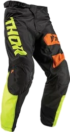 Thor Mens Pulse Savage Big Kat Pants, Black, Lime