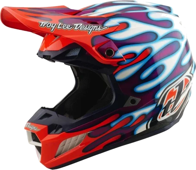 Troy Lee Designs SE5 Composite Overspray MX Helmet, charcoal flo yellow