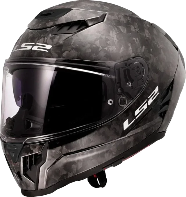 LS2 Dragon Carbon Forg Helmet, Glossy Black