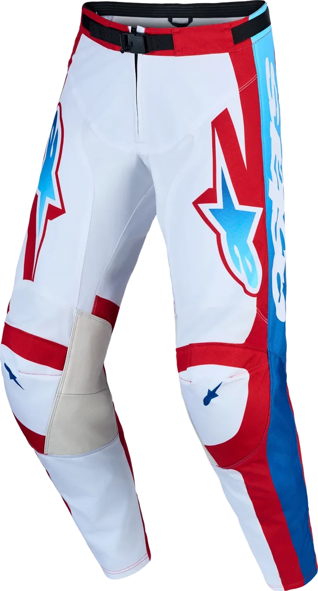Alpinestars Racer Hunt Pants - White / Fire Red / UCLA Blue, White / Fire Red / UCLA Blue