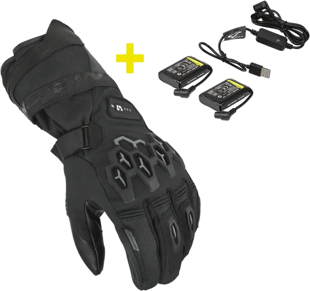 Macna Rafino Heated Gloves Kit, black