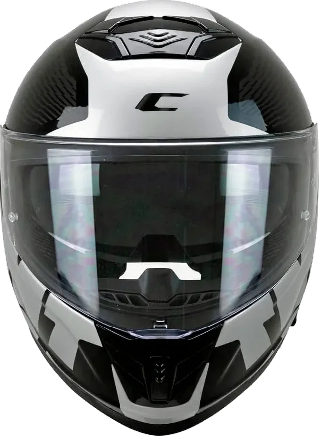 Cgm 361t Avent Street Full Face Helmet, Silver / Black