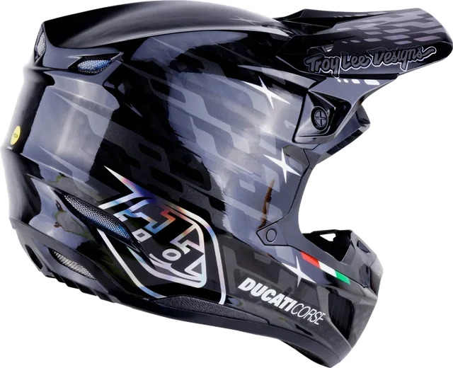 Troy Lee Designs SE5 Carbon Helmet W/MIPS Troy Lee Designs X Ducati Licensed Gray, gray