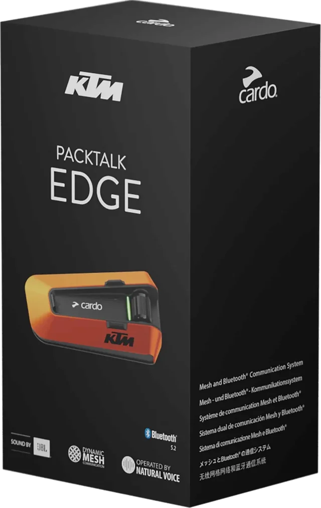Cardo Packtalk Edge KTM Communication Head Set Accessories, black