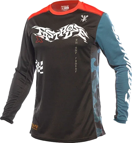 Fasthouse Grindhouse Bereman Jersey (Youth), White/Blue/Black/Orange