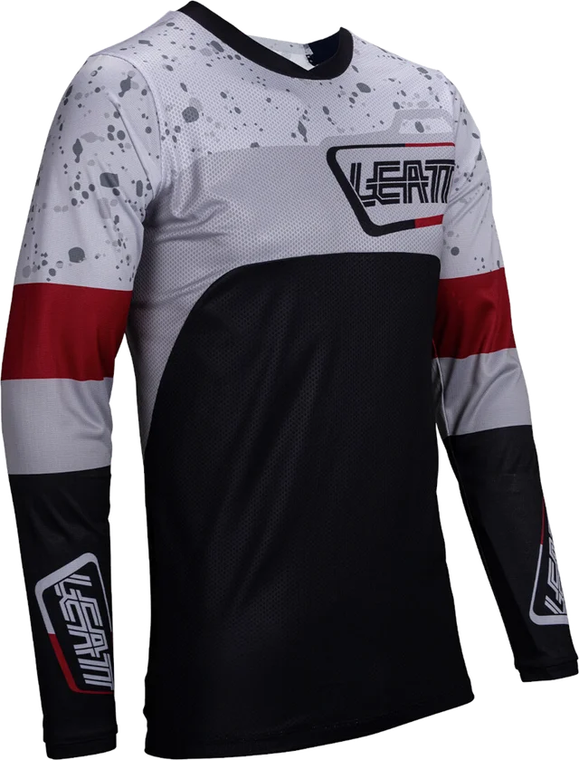 Leatt 4.5 Enduro Patch 2025 Motocross Jersey, black/grey/red