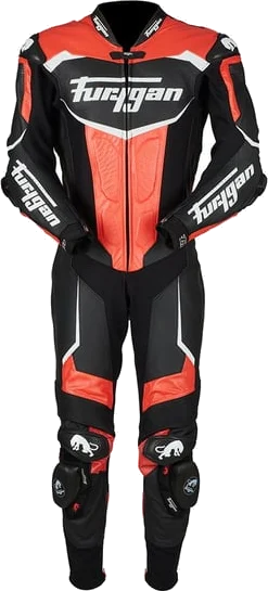 Furygan Overtake Leather Suit, Black / Red / White