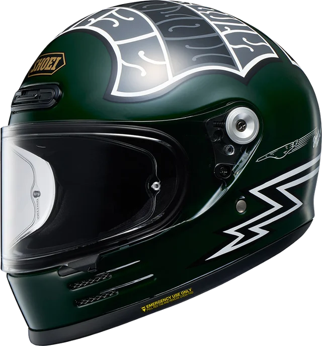 Shoei Glamster 06 Heiwa Motorcycle Tc-4 Helmet, green/black/white