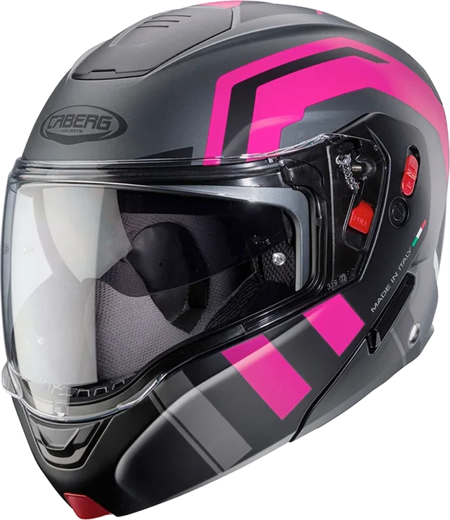 Caberg Horus X Helmet Road Gun Metal/Black/Fuchsia Matt