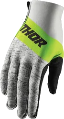 Thor Invert High Tide Gloves, Grey, Lime