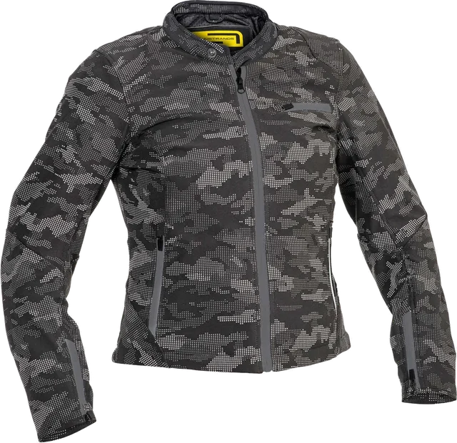 Lindstrands Fryken Camo Ladies Motorcycle Textile Jacket, black/grey