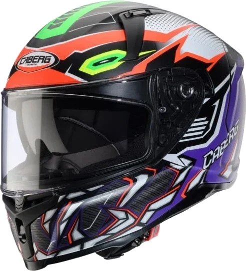 Caberg Avalon X Gurkha Matt Blk/Orange Fluo/Green Fluo/Purple Helmet, blk orange fluo green fluo purple