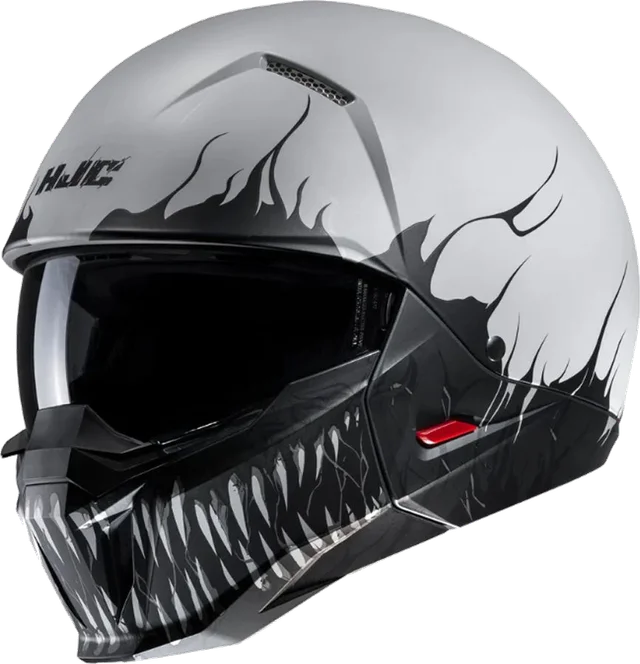 Hjc I20 Scraw White Black Mc10Sf Open Face Helmets, White Black