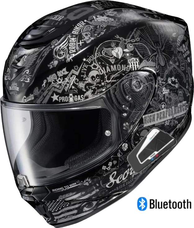 Scorpion EXO-R330 Full Face Bluetooth Helmet Shake 2 Black