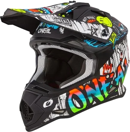 O'Neal 2026 Youth 2 Series Helmet - Rancid, Black/White/Yellow/Blue