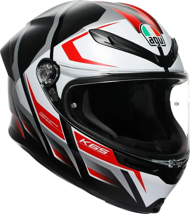 Agv K6 S E22.06 Helmet Karve Black/White/Red Matt