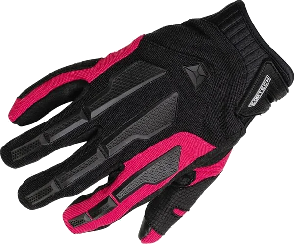 Cortech Speedway Collection Aero-Tec Women's Vented Textile Gloves, Black/Pink