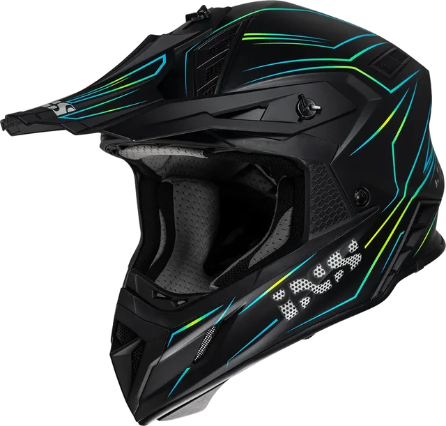 iXS Motocross Helm iXS189FG 2.0, black matt yellow neon