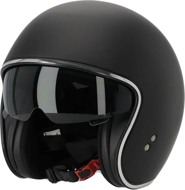 Stealth Open Face Helmet Matt Black, Matt Black