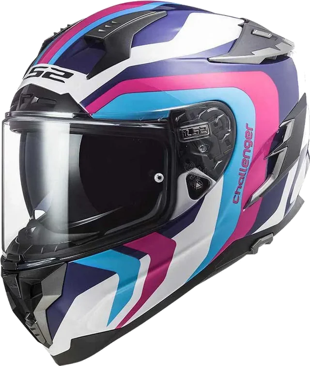 LS2 FF327 Challenger Galactic Helmet, white/yellow/blue