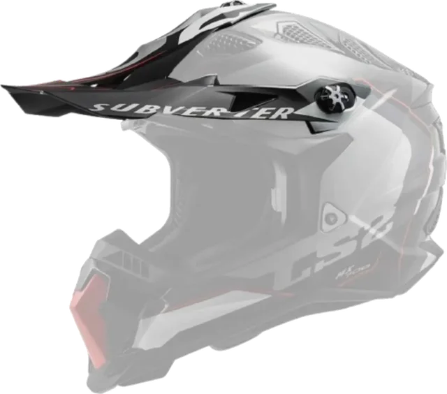 LS2 Subverter EVO Arched Peak Helmet Accessories, black red white