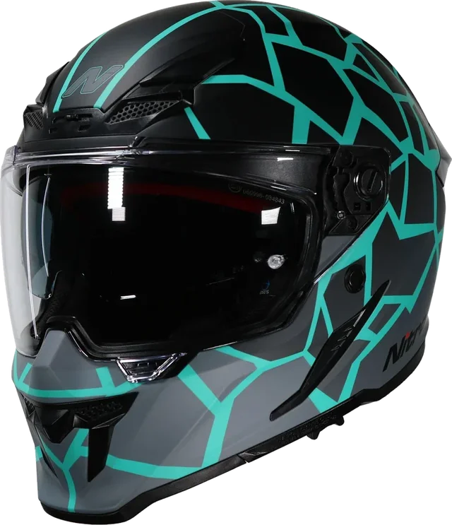 Nitro N601 DVS Volcano Helmet Satin Black Turquoise, Satin Black Turquoise