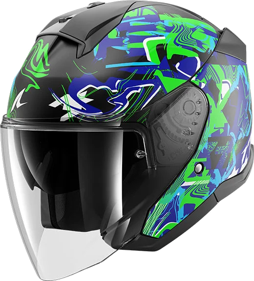 Shark Helmets SKWAL JET Pranz Black Blue Red, black/white/blue/green