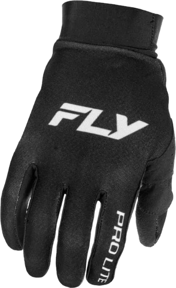 Fly Racing Pro Lite Youth Gloves, Black/White