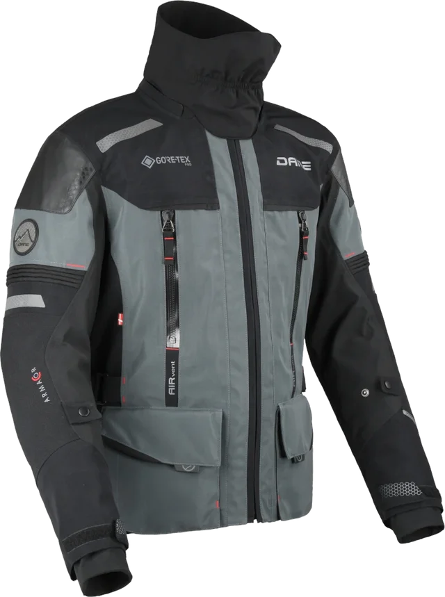 DANE Bornholm Pro Black Dark Grey Waterproof Textile Jacket, black/dark grey