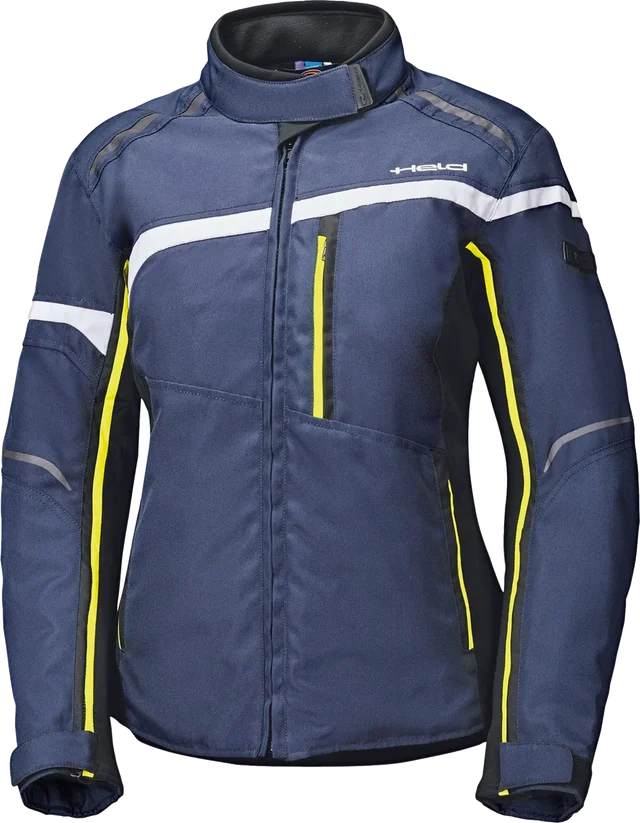 Held Ladies Silara Textile Jacket - Blue / Fluo Yellow, Blue / Fluo Yellow