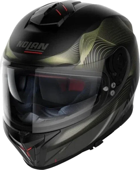 Nolan N80-8 Powerglide Helmet Flat Black Gold 046, Flat Black Gold 046