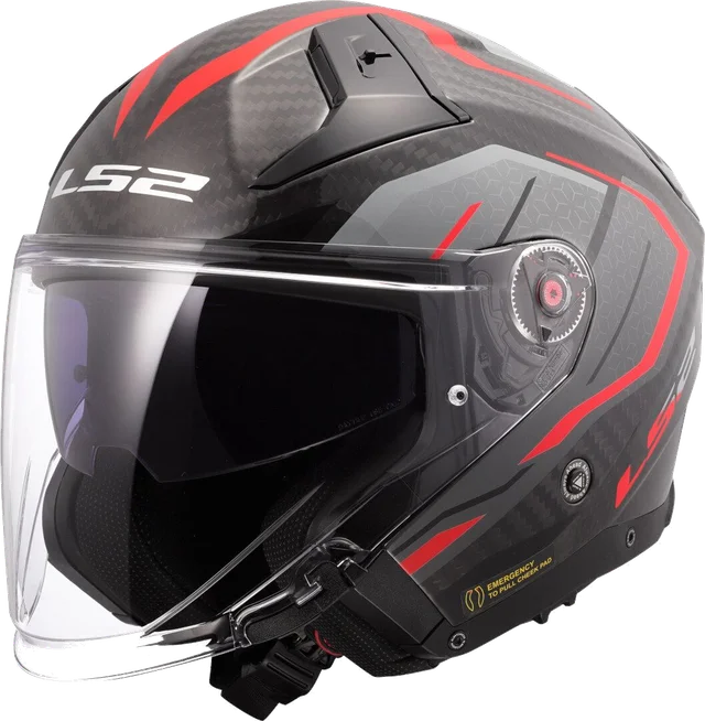 LS2 OF603 Infinity II C Urus Red 06 Jet Helmet