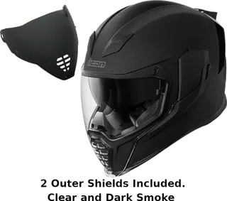 Icon Airflite Full Face Helmet Rubatone Dark Smoke Shield
