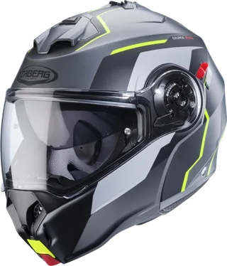 Caberg Duke Evo Move Grey Yellow Flip Up Helmet