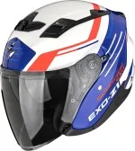 Scorpion Exo Z1 Prymus Helmet White Blue Red, Black / White / Gold