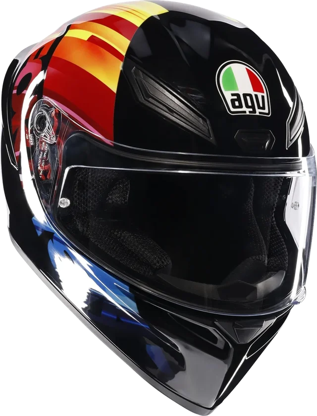 AGV K1 S Pulse 46 (MD and LG), Black/Red/Yellow/Blue