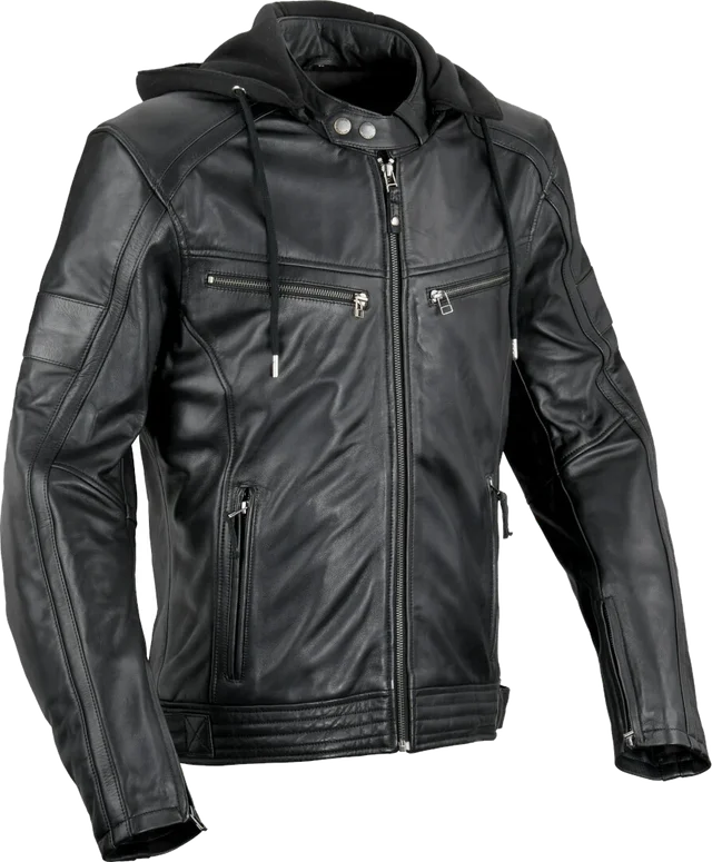 DIFI Detroit 2 Motorcycle Leather Jacket, black