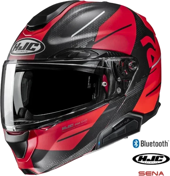 HJC RPHA 91 Modular Helmet Blat Graphic MC-1SF 11b Installed