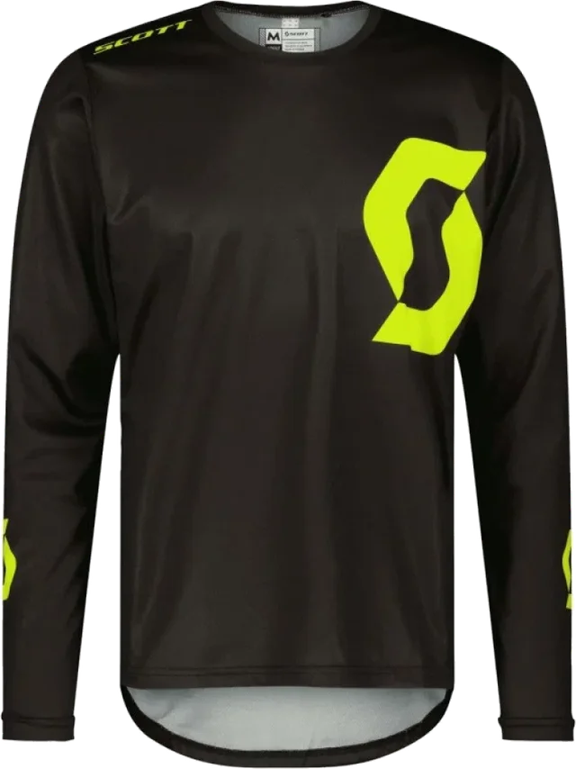 Scott Compete Jersey Caviar Black Safety Yellow, Caviar Black Safety Yellow
